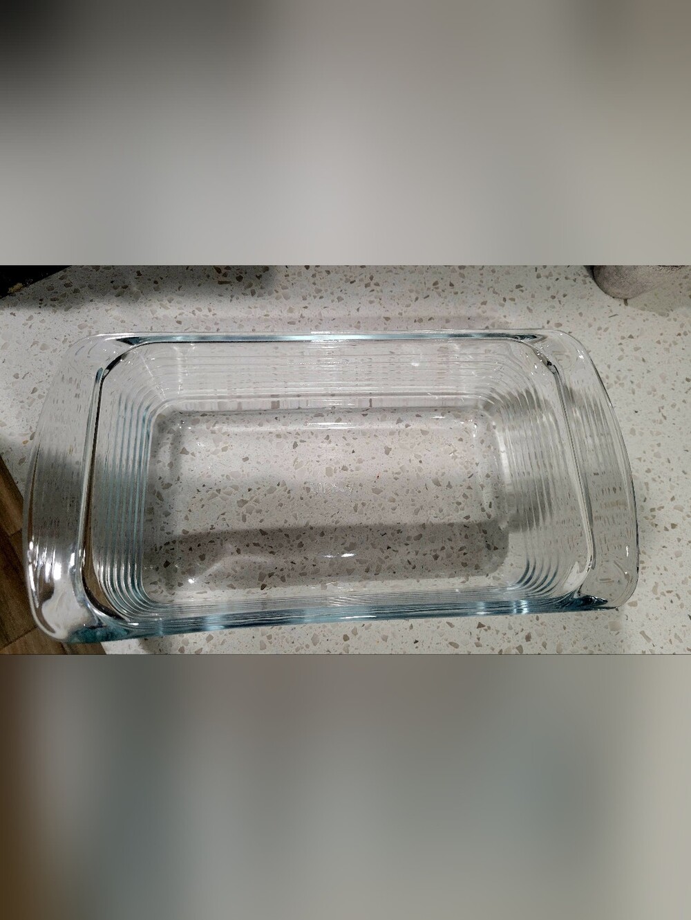 VTG Libbey Clear Glass Ribbed Rectangular Loaf Pan - Picture 3 of 5
